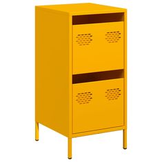Vidaxl Komoda gorčično rumena 35x39x73,5 cm hladno valjano jeklo