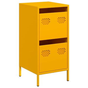 Vidaxl Komoda gorčično rumena 35x39x73,5 cm hladno valjano jeklo