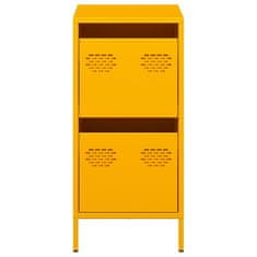 Vidaxl Komoda gorčično rumena 35x39x73,5 cm hladno valjano jeklo