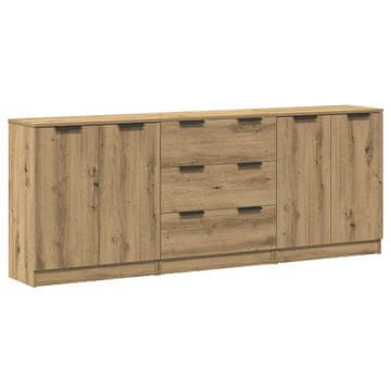 Vidaxl Komoda 3 szt. artisian hrast 60x30x70 cm konstruiran les