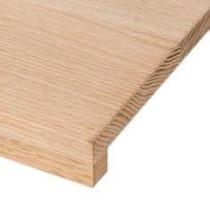 Vidaxl Podloge za stopnice 12 kosov 70x30x2 cm trdna hrastovina