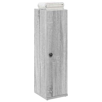 Vidaxl vidaXL Kopalniška omarica z držali na kolesih sonoma siva 20,5x22x72 cm