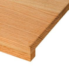 Vidaxl Podloge za stopnice 16 kosov rjave 90x30x2 cm trdna hrastovina