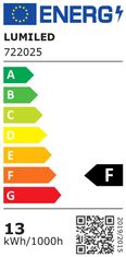 LUMILED 6x LED žarnica A60 E27 13W = 100W 1521lm Toplo bela 260°