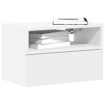 Vidaxl vidaXL Stenske nočne omarice, komplet 2 kosov, bele, 45x26x28,5 cm