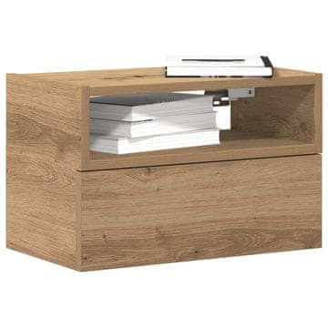 Vidaxl vidaXL Stenske nočne omarice, komplet 2 kosov, umetniški hrast, 45x26x28,5 cm