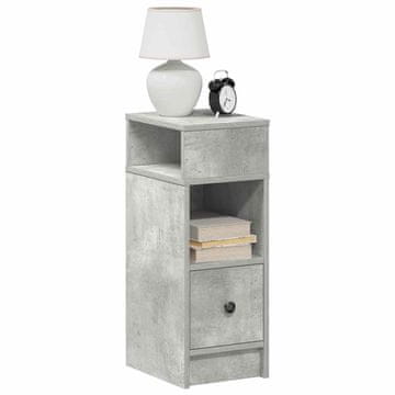 Vidaxl vidaXL Nočna omarica s predalom betonsko siva 25x31x66 cm