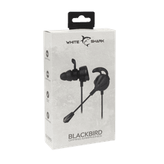 White Shark IN-EAR ušesne SLUŠALKE GE-537 BLACKBIRD črne + mikrofon