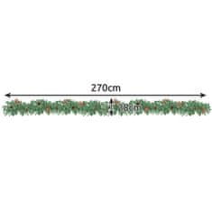 Ruhhy Girlanda za božično drevo 2,7 m z LED lučkami 22322
