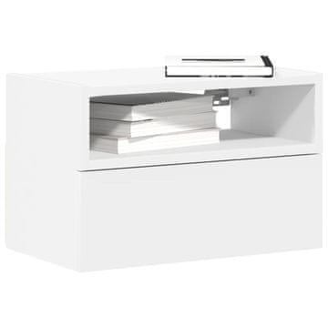 Vidaxl vidaXL Stenska nočna omarica 45x26x28,5 cm bela