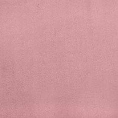 Vidaxl Gugalni stol s stolčkom Pink Velvet