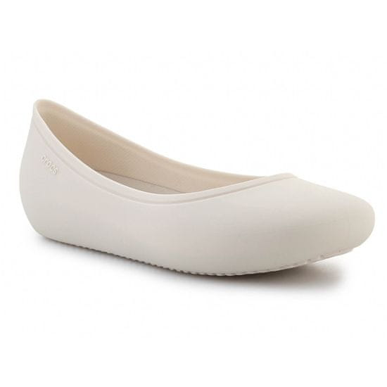 Crocs Balerinke krem Brooklyn Flat