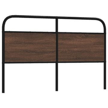 Vidaxl vidaXL Vzglavje postelje rjav hrast 160 cm jeklo in material na osnovi lesa