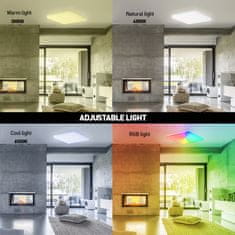 Tellur PAMETNA WIFI STROPNA SVETILKA, RGB, 24W, KVADRATNA, BELA