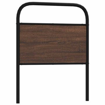 Vidaxl vidaXL Vzglavje postelje rjav hrast 80 cm jeklo in material na osnovi lesa