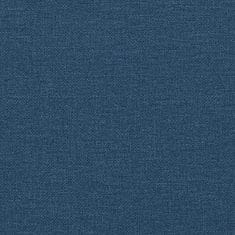 Vidaxl Box spring postelja z vzmetnico modra 140x190 cm blago