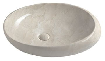 SAPHO DALMA Keramično Umivalo 68x44cm v Marfil Barvi - Elegantna Kopalniška Dekoracija