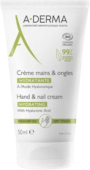 A-Derma Krema za roke in nohte s hialuronsko kislino (Hydrating Hand & Nail Cream) 50 ml