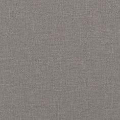 Vidaxl Otomanski posteljni okvir z vzmetnicami taupe 180x200 cm blago