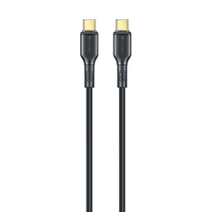 Awei CL-221T, 2×USB-C, 2 m, črn, Hitri polnilni kabel 