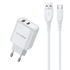 Awei PD81T-EU 22,5 W, bela, polnilni adapter z USB-C kablom