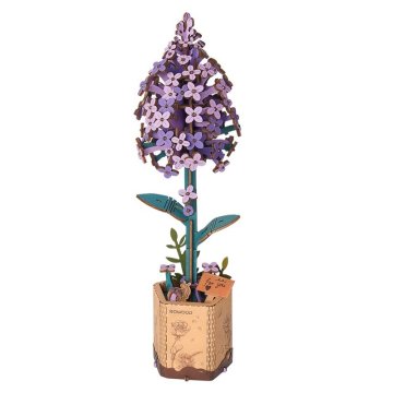 Robotime Rowood 3D lesena sestavljanka Lilac 154 kosov