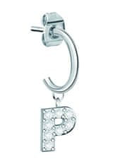 La Petite Story Enojni jekleni uhan "P" LPS02AQM80