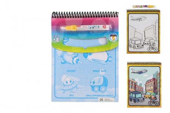 Teddies Čarobni blok za akvarel/ svinčnik na desni strani, 4 listi v vrečki