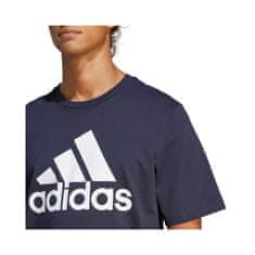 Adidas Majice mornarsko modra XL Essentials Single Jersey 3-stripes