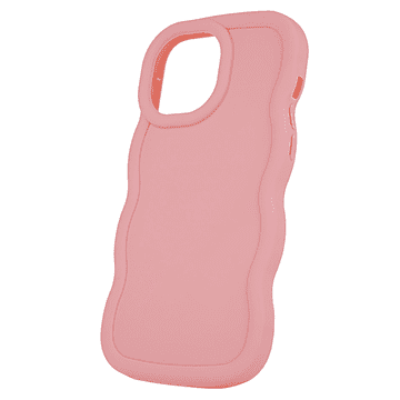 Onasi Bubble silikonski ovitek za iPhone 16 - roza