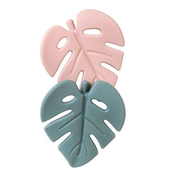 Saro Baby silikonske igrače za grizenje Jungle Mint/Blossom