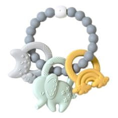 Saro Baby silikonski zobotrebec Ele-Fun Blue