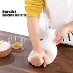 Netscroll Silikonska vrečka za gnetenje testa, večnamensko orodje za pripravo kruha, piškotov, peciva, pice in tortilje, premium silikonski pripomoček za peko, za 1,5kg količine testa, DoughBag