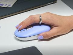 Logitech Pop miška, z Emoji, Bluetooth, vijolična (910-007414)