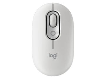 Logitech Pop miška, z Emoji, Bluetooth, bela (910-007411)
