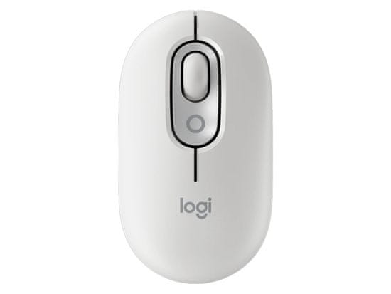 Logitech Pop miška, z Emoji, Bluetooth, bela (910-007411)