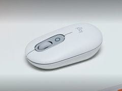Logitech Pop miška, z Emoji, Bluetooth, bela (910-007411)