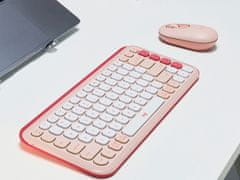 Logitech Logitech POP Icon Combo tipkovnica in miška, Bluetooth, roza, SLO g. (920-013142)