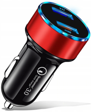 CO2 CO2 HITRI AVTOMOBILSKI POLNILEC USB QC 3.0 VODIL MERILNIK NAPETOSTI BATERIJE