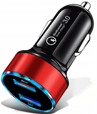 CO2 CO2 HITRI AVTOMOBILSKI POLNILEC USB QC 3.0 VODIL MERILNIK NAPETOSTI BATERIJE