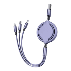 CO2 3V1 NAVIT USB-C KABEL ZA IPHONE MICRO USB TIP C POLNILEC PLOŠČAT 1M