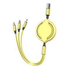 CO2 3V1 NAVIT USB-C KABEL ZA IPHONE MICRO USB TIP C POLNILEC PLOŠČAT 1M