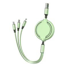 CO2 3V1 NAVIT USB-C KABEL ZA IPHONE MICRO USB TIP C POLNILEC PLOŠČAT 1M