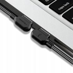 Mcdodo MCDODO 90° KOTNI KABEL USB-C HITRO POLNJENJE OBOJESTRANSKI USB TIPA C LED 2M