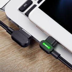 Mcdodo MCDODO 90° KOTNI KABEL USB-C HITRO POLNJENJE OBOJESTRANSKI USB TIPA C LED 2M