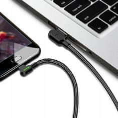 Mcdodo MCDODO 90° KOTNI KABEL USB-C HITRO POLNJENJE OBOJESTRANSKI USB TIPA C LED 2M