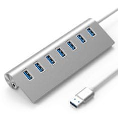 CO2 RAZDELILNIK USB PRIKLJUČKOV HUB AKTIVNO NAPAJANJE HITRO 7X USB 3.0