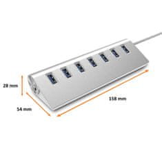 CO2 RAZDELILNIK USB PRIKLJUČKOV HUB AKTIVNO NAPAJANJE HITRO 7X USB 3.0