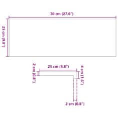 Vidaxl Podloge za stopnice 12 kosov rjave 70x25x2 cm trdna hrastovina