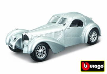 BBurago - Avtomobili HOBBY, Bugatti Atlantic, srebrn, 1:24